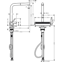 Смеситель для кухни Hansgrohe Aquno Select 73836000