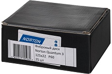 Фибровый диск QUANTUM 3 125x22 мм, Р60, 25 шт NORTON 78072770596