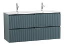 Тумба с раковиной BelBagno Uno 120 см, 4 ящика, Голубой матовый