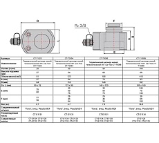 Гидравлический цилиндр Car-tool низкий, телескопический 20т CT-T1025