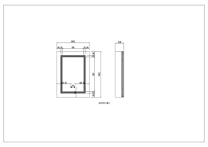 Зеркальный шкаф Aquatek 50x70 см с подсветкой, антипар, хром AQ7504-MLC