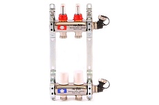Коллекторная группа 1х3/4, 2 выхода, с расходомерами и термостатическими вентилями, нерж. сталь Uni-Fitt 450I4302