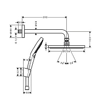 Душевой набор Hansgrohe Raindance S 240 1 jet 27959670 черный матовый термостат