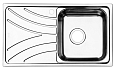 Кухонная мойка Iddis Arro 78 см, крыло слева, хром