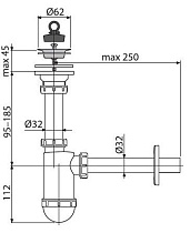 Сифон для раковины Alcaplast A411 выпуск 32