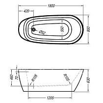 Акриловая ванна Kolpa-San Adonis FS 180x80 см Basis