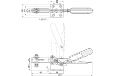 Зажим с горизонтальной рукоятью HAO SHOU HS-21385