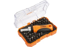 Отвертка с трещоткой и набором бит KENDO 27 предметов 20665