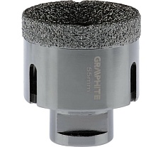 Коронка алмазная вакуумная пайка 55 мм, M14 Graphite 55H313