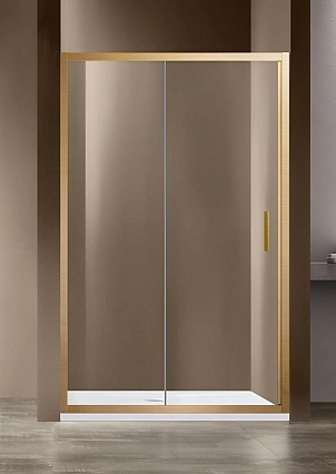 Душевая дверь Vincea Garda VDS-1G125CLG 125x190 брашированное золото, прозрачная