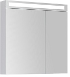 Зеркальный шкаф Dreja Max 80 см белый глянец