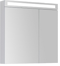 Зеркальный шкаф Dreja Max 80 см белый глянец