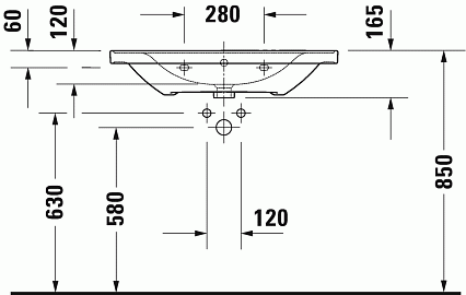 Раковина Duravit D-Neo 23678 80 см