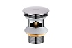Донный клапан Aquatek AQ6002CR с переливом, Push-open, хром