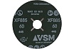 Керамический фибровый диск со шлицами XF885 (50 шт, 125х22 мм, P60) VSM 000704