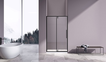 Душевая дверь Vincea Slim-N VDP-4SN100CLB 100x195 черный, прозрачная