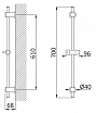 Душевая штанга Cezares CZR-B-SD-01 70 см хром
