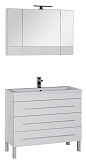 Мебель для ванной Aquanet Верона 100 см напольная с ящиками, белый