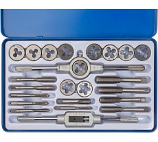 Набор метчиков и плашек SDW TOOLS 24 предметов, М5-М12, металл кейс ta00308