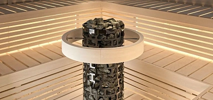 Электрическая печь для бани и сауны Sawo Aries напольная, с пультом, 4,5 кВт, черная, ARI3-45NB-BL-P-C