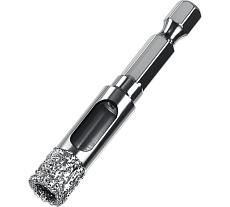 Вакуумное алмазное трубчатое сверло по керамограниту Зубр Профессионал HEX 1/4&quot;, 10 мм, для дрели 29865-10