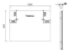 Зеркало Vincea VLM-3VN100 100x80 см, сенсорный выключатель и диммер