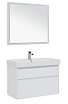 Мебель для ванной Aquanet Nova Lite 90 см, 2 ящика, белый глянец