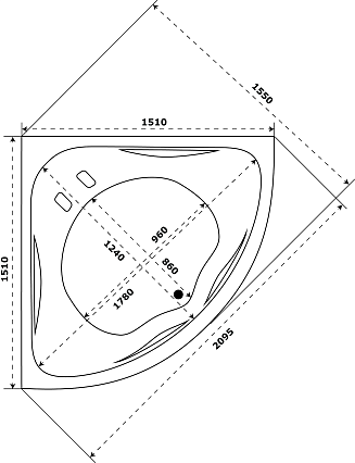 Каркас для ванны Azario Азура АЗК0001 150x150