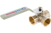 Шаровой кран для воды СТМ СТАНДАРТ 1/2", трехходовой, тип L, рычаг CW3FL012