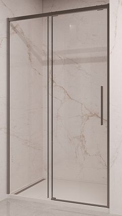 Душевая дверь Vincea Stella VDS-1ST120CLGM 120x200 вороненая сталь, прозрачная