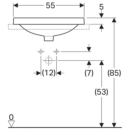 Раковина Geberit VariForm 55 см 500.740.01.2