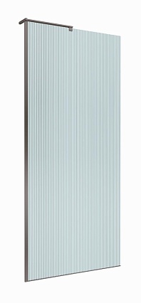 Душевая перегородка Belbagno UNO-L-1-TB-90-FL-GM 90x200 рифленая, оружейная сталь