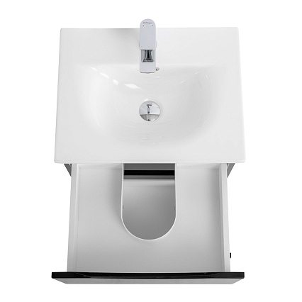 Тумба с раковиной BelBagno Marino-Cer-Mini 50 см Nero Lucido