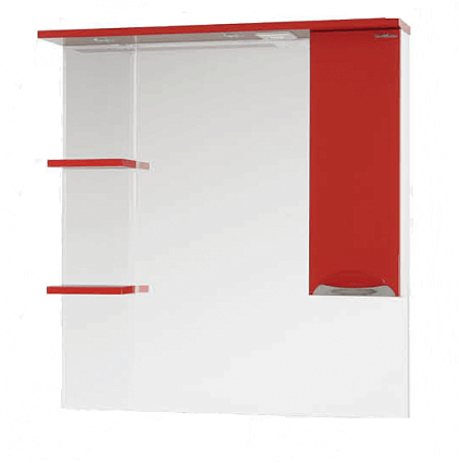 Зеркальный шкаф SanMaria Милан 80 R красный