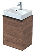 Тумба с раковиной Geberit Smyle Square 45 см, левая, орех пекан