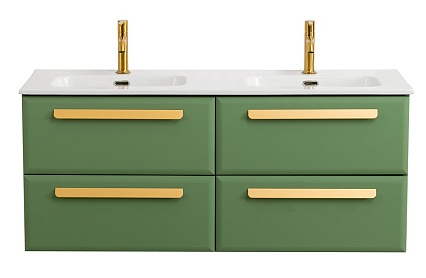 Тумба с раковиной Cezares Eco-Cer-N 120 см, 4 ящика Фисташковый Софт