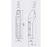 Пульт управления OCALIFT 4 кнопки М5 2 скорости, стоп, ключ, IP55 TNHA1-62FYS