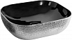 Раковина CeramaLux LuxeLine D1302H020 50.5 см черный/серебряный