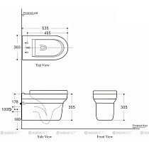 Подвесной унитаз Aquanet Rimless NOVA-W BL-101N-WHT 