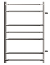 Полотенцесушитель водяной Point PN07558 П7 50x80, боковое подключение, хром