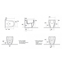 Напольное биде Kerasan Flo 312201*1 56x37 см белый