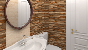 Дизайн-проект ванной комнаты "Нотки прованса"
