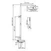 Душевая стойка WasserKRAFT A114.258.217.CB Thermo с термостатом, хром/черный