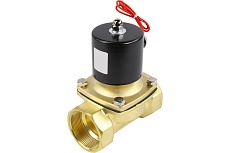 Электромагнитный клапан DN.ru двухходовой VS2W-100V-NC Ду15 Ру10 латунь, VITON 24В DC D130-01601