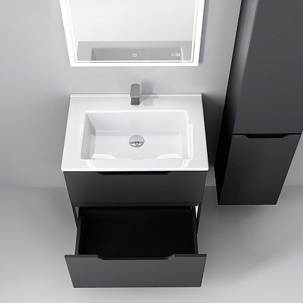 Мебель для ванной Jorno Slide 65 см антрацит