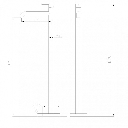 Напольный смеситель Abber Wasser Kreis AF8140RG розовое золото