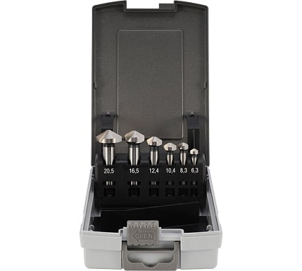 Набор зенковок H-Tools 120гр. 6.3-20.5мм 3z HSSE-Co5 6шт 890806EHT