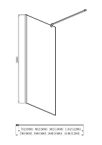 Душевая перегородка Aquatek AQ WIW 07020CH 70x200 прозрачная, хром