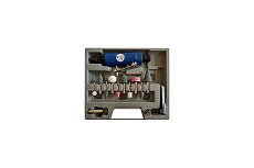 Прямая цанговая пневматическая шлифмашина Пневмо-Трейд с набором шлифовальных головок PT-SDG625000K