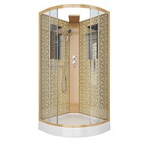 Душевая кабина Niagara Luxe NG-7715GBK 90x90 золото, без крыши